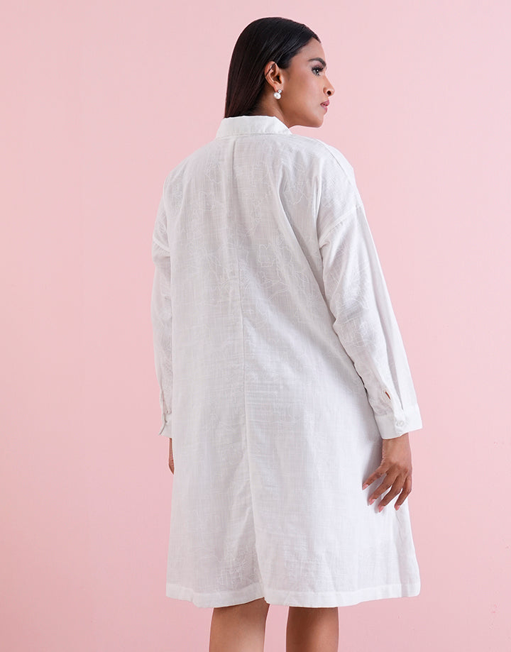 3/4 Sleeve Dress with Half Placket – Spring & Summer