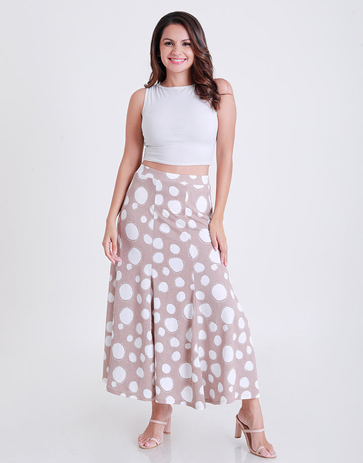Printed 8 Piece Flared Skirt
