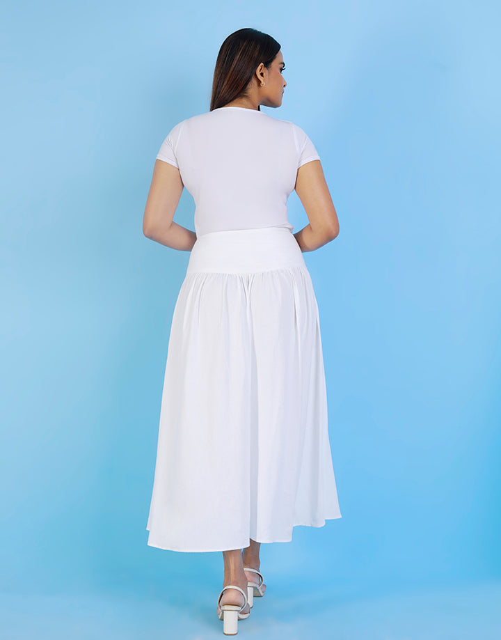 Button-Down Midi Skirt