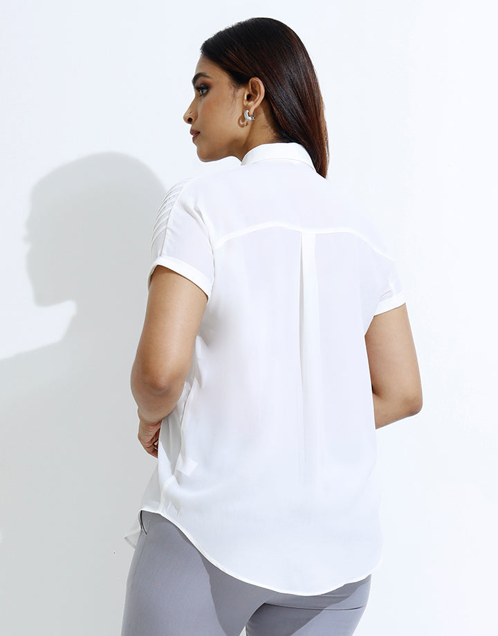 RAGLAN SLEEVE BLOUSE WITH CUFF NIGHT FLIGHT
