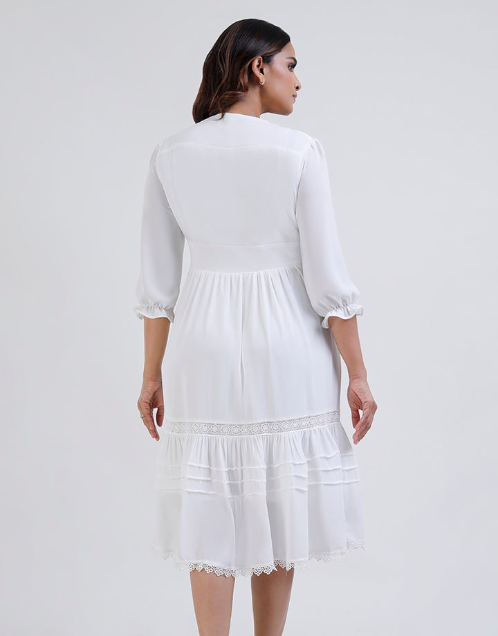 Puff Sleeve Button Down Dress