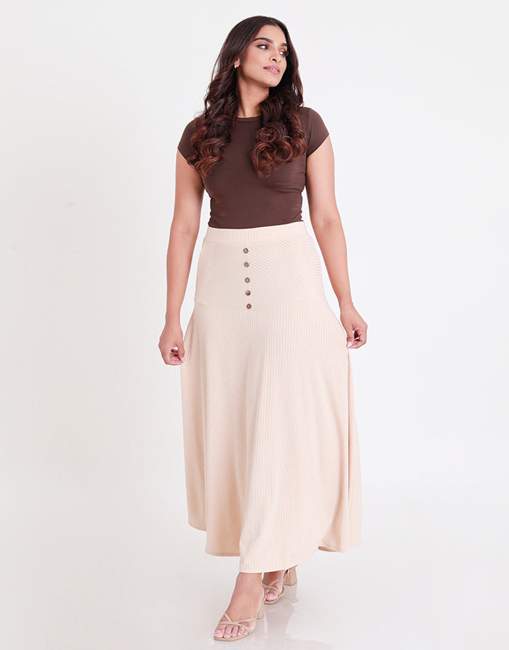 A-Line Skirt with Buttons