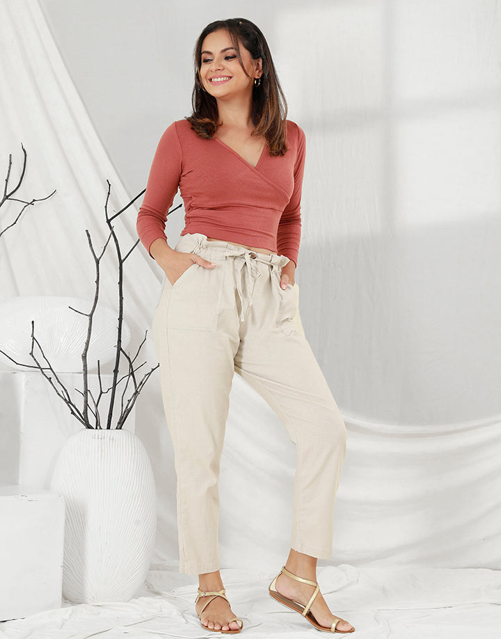 Linen Pant with Front Pockets
