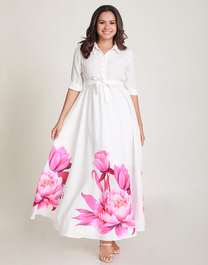 Maxi Dress with Placement Print
