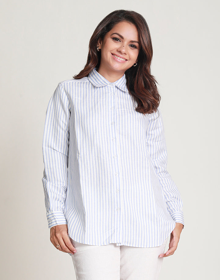 Stripe Long Sleeves Button-Up Shirt
