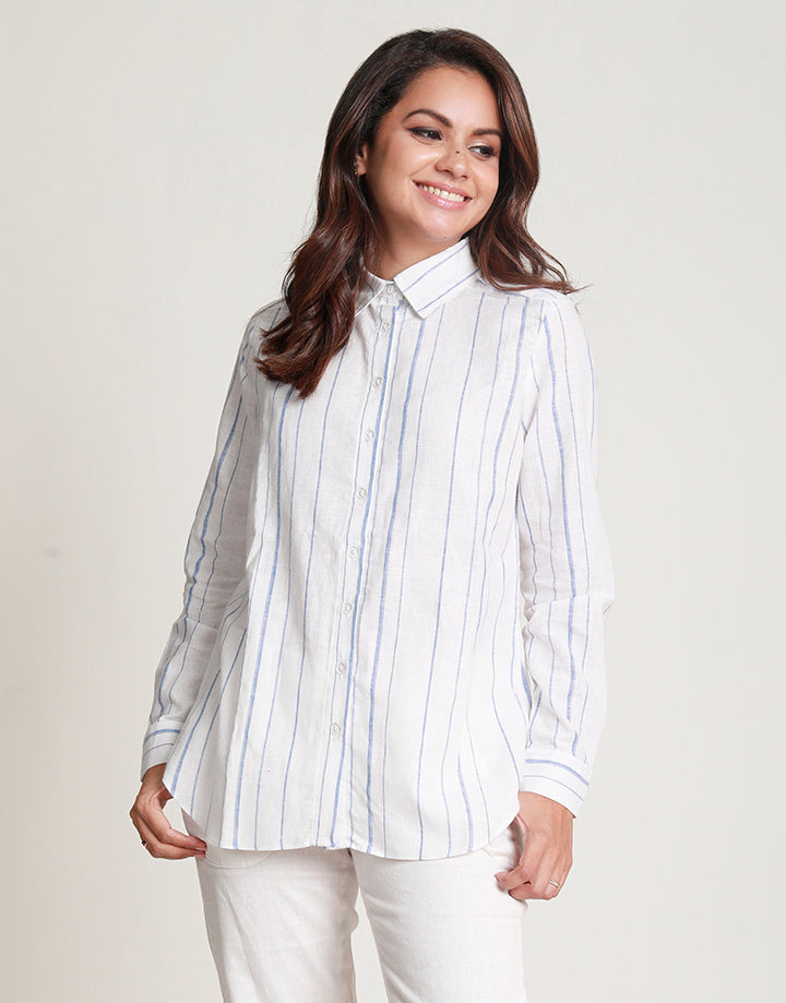 Stripe Long Sleeves Button-Up Shirt