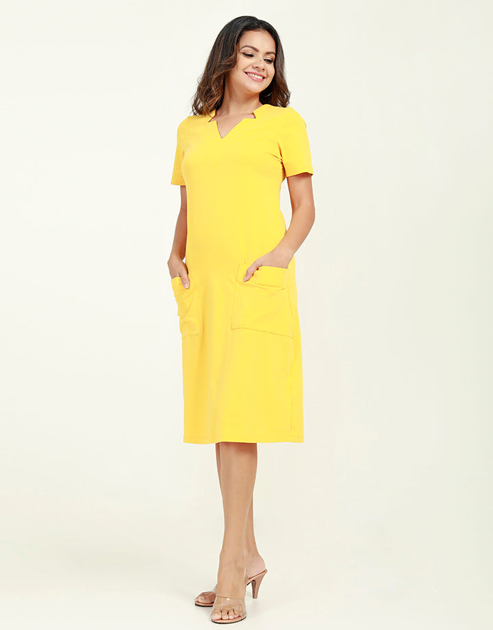 T-Shirt Dress with Star Neck Line