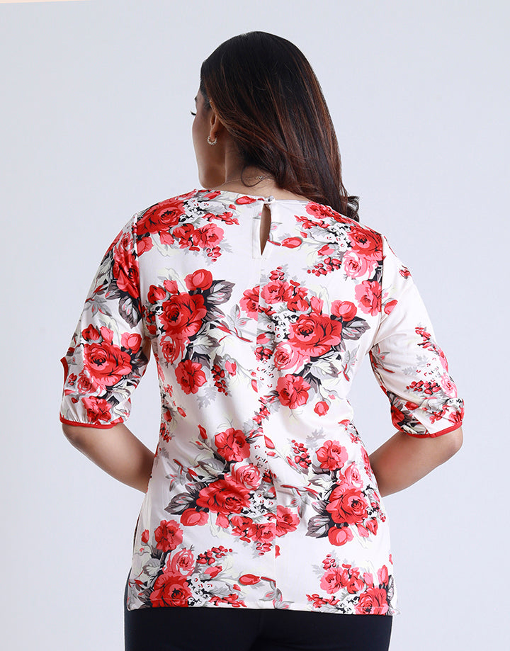 3/4 Sleeves Top with Keyhole