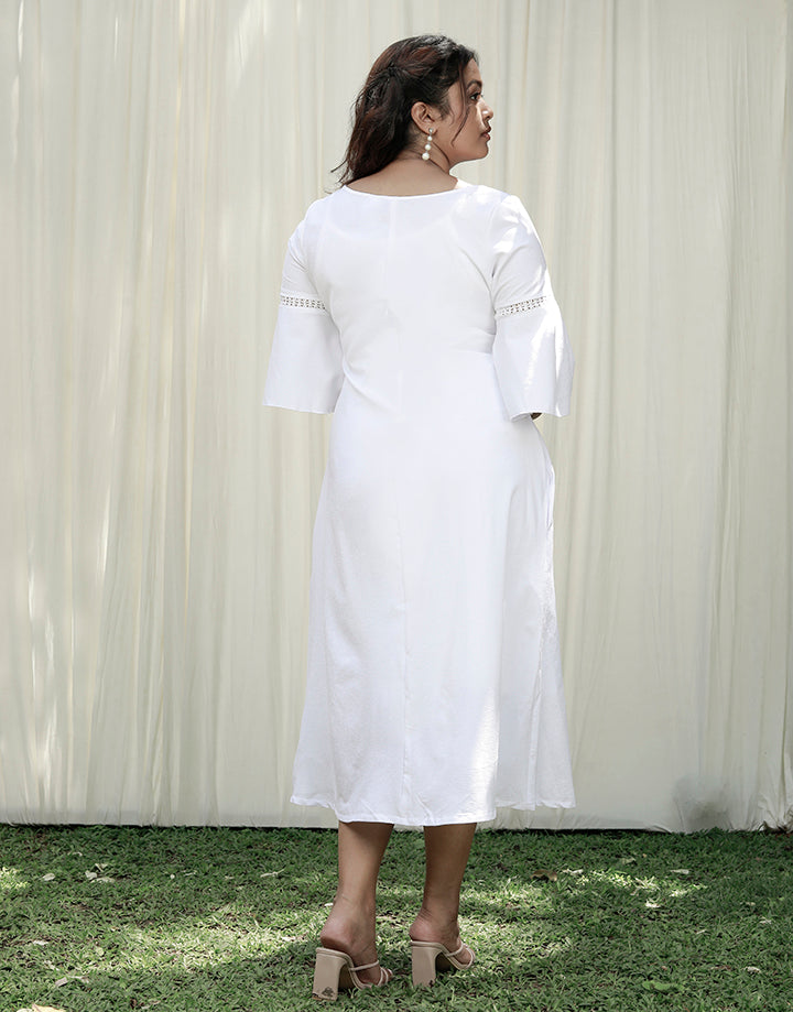 A-Line Dress with Bell Sleeves