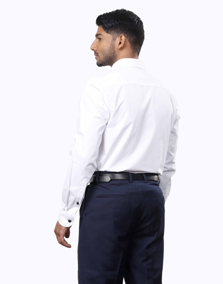 Bluefort Brilliant White Poplin Shirt – White Button