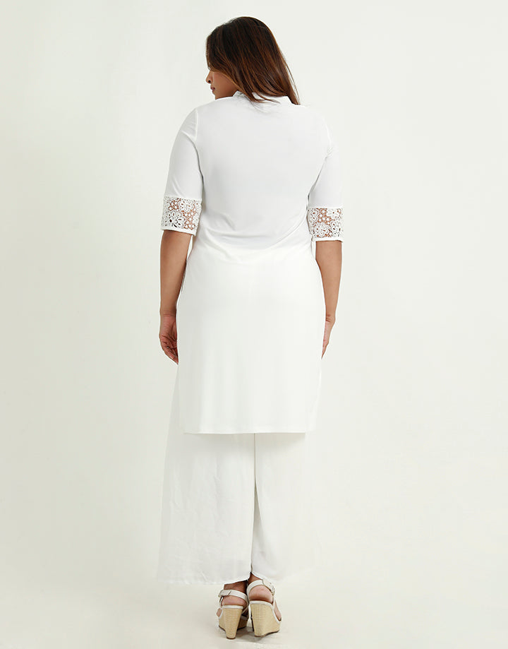 Chinese Collared Kurtha with ¾ Sleeves