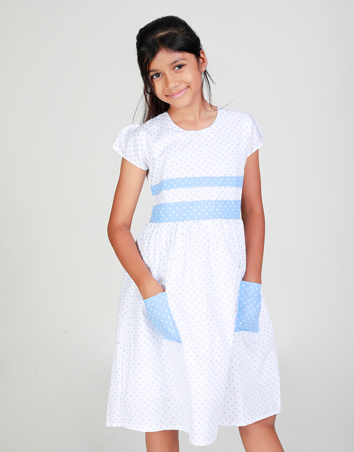 Colour Blocked Kids Dress