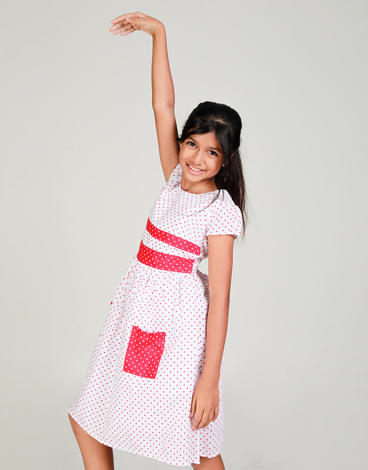 Colour Blocked Kids Dress