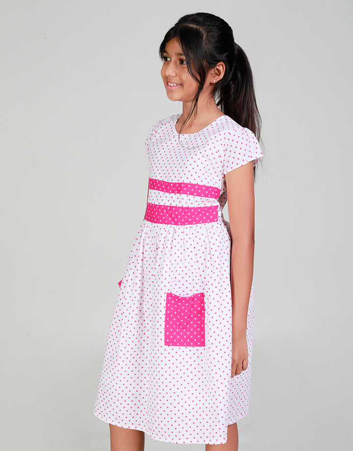 Colour Blocked Kids Dress