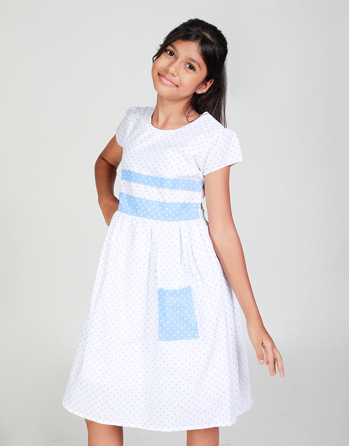 Colour Blocked Kids Dress