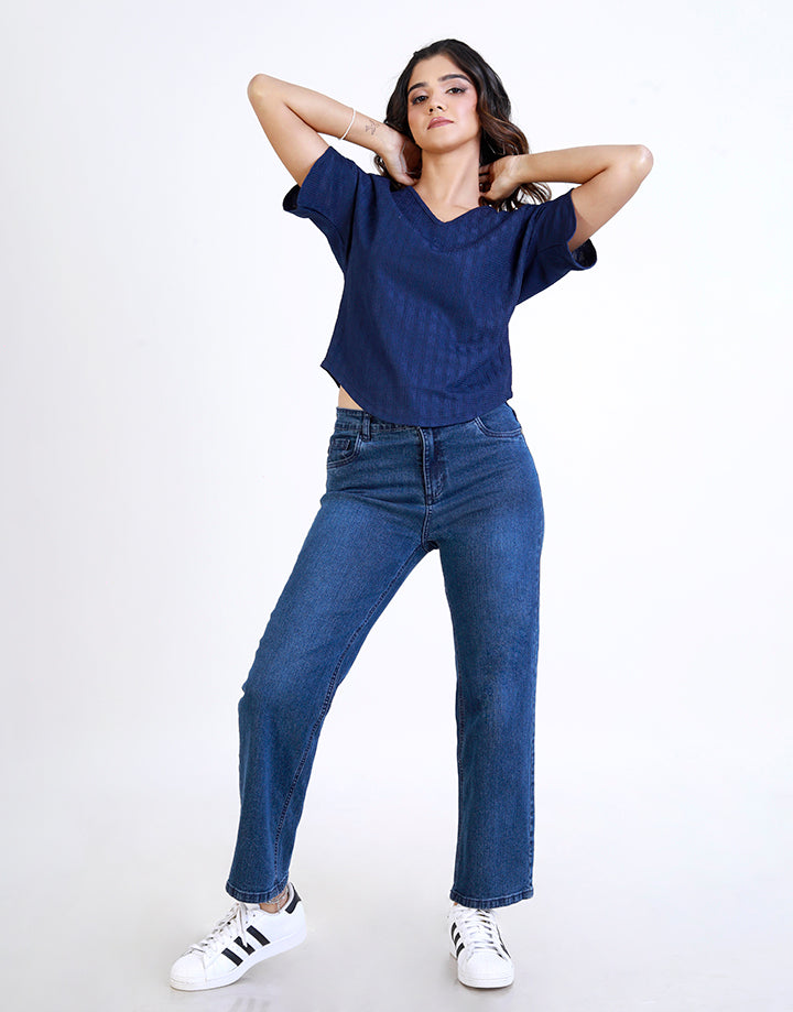 Curve Open Short Sleeve Top