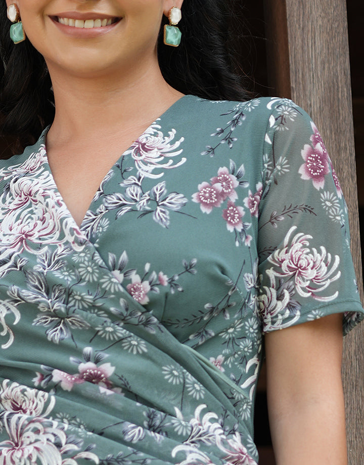 Bodycone Crossover Net Short Dress