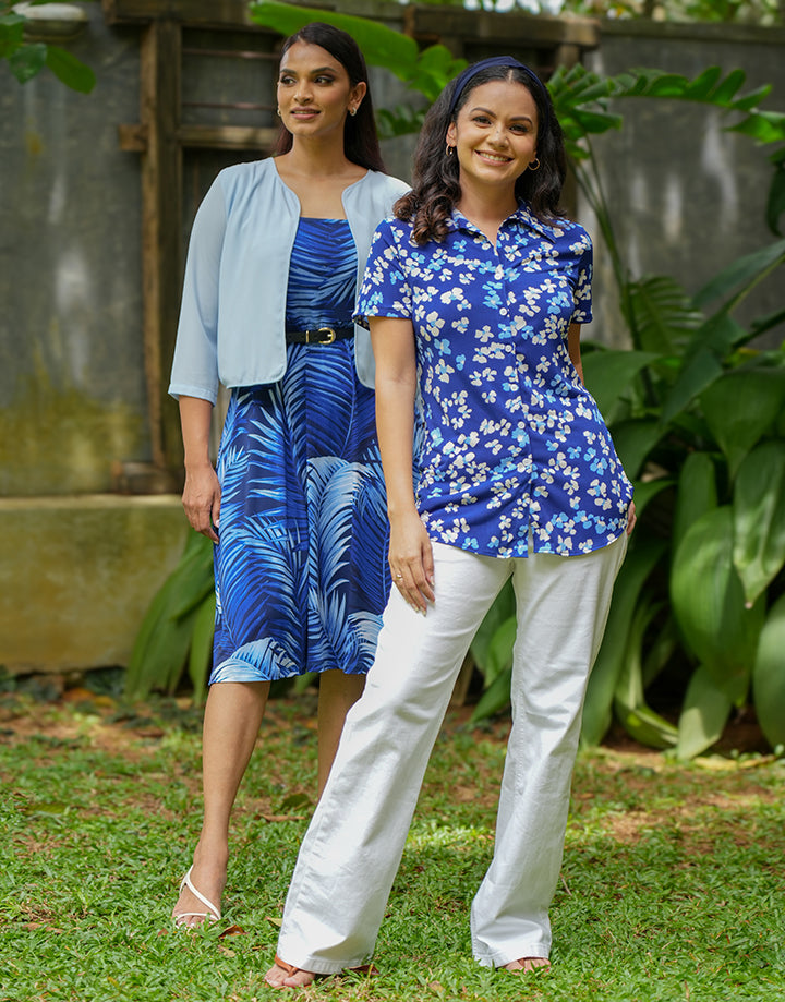 Strapy Dress with Over Coat