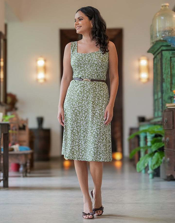 Sleeveless A-Line Dress