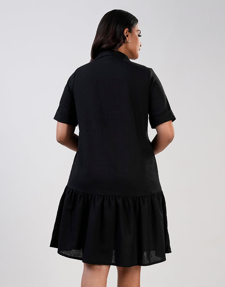 Short Sleeve Button Down Dress