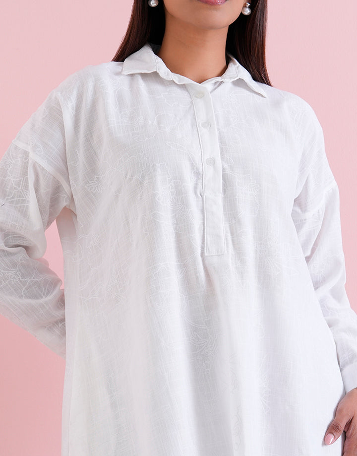 3/4 Sleeve Dress with Half Placket – Spring & Summer