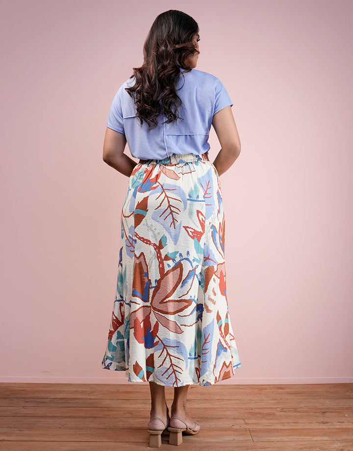 06 Piece Flared Maxi Skirt