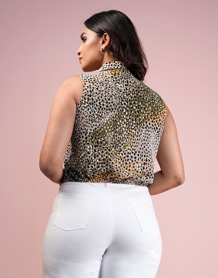 Front Tie On Crop Top