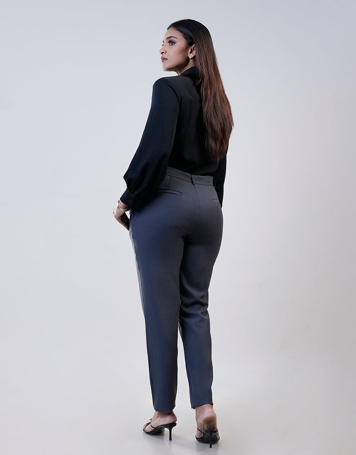 Plain Side Pockets Office Pant