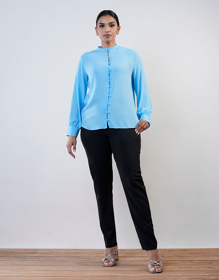 Plain Side Pockets Office Pant