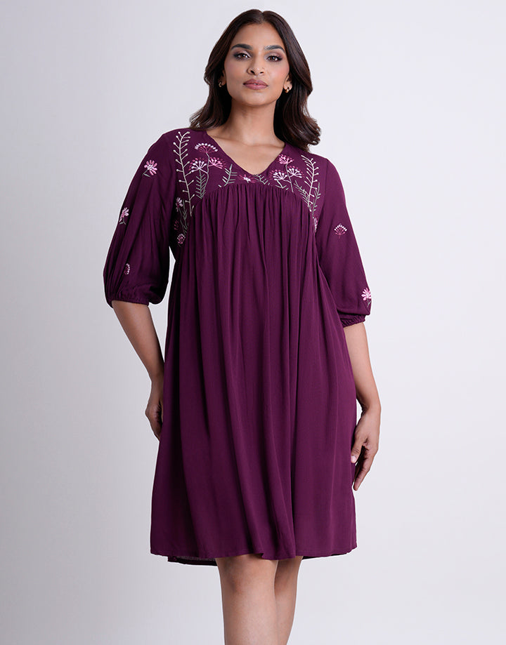 Empire Waist Embroidered Dress – Spring & Summer