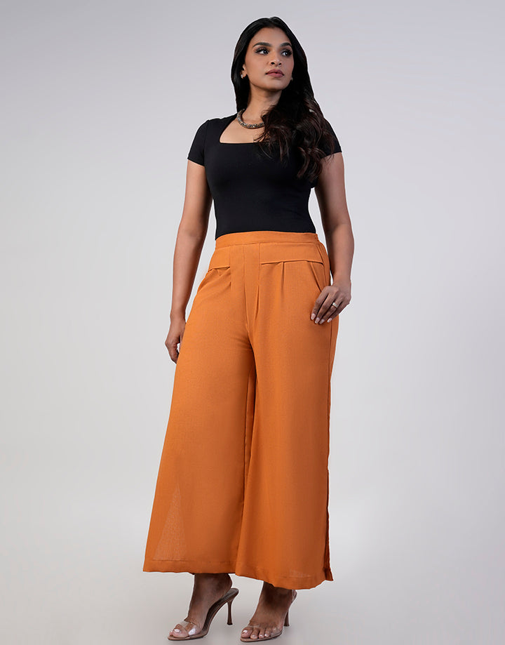 Wide Leg Pant with Waist Style Detail