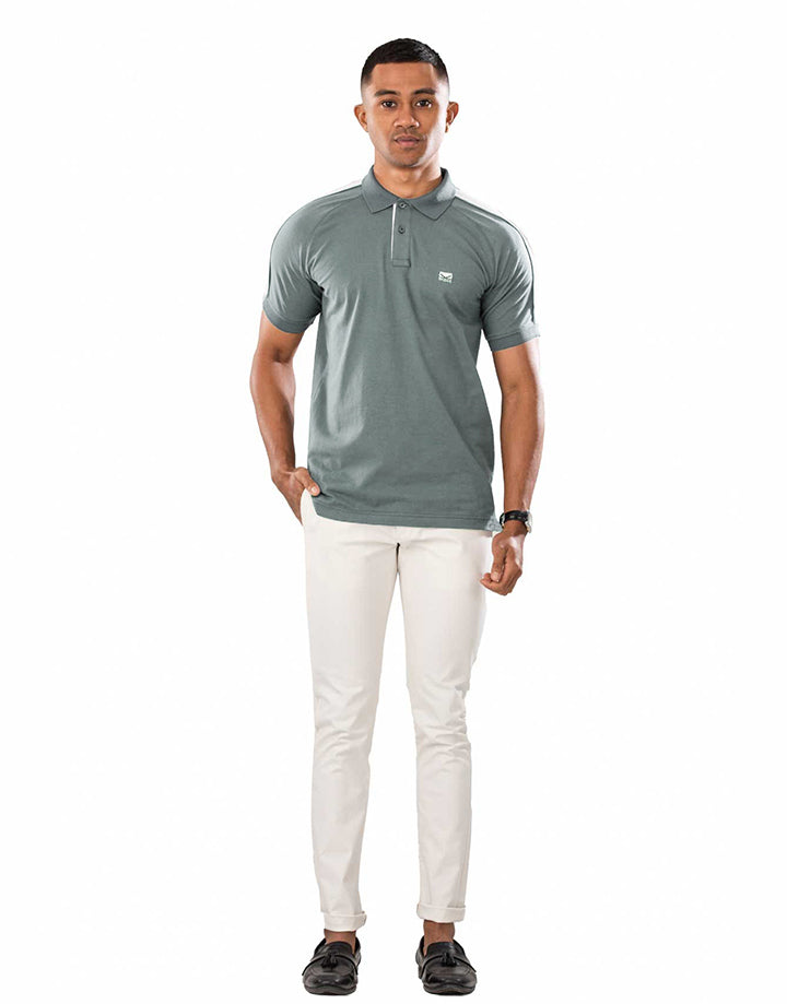 Moose Men’s Edgy Bi – Color Polo T – Shirt