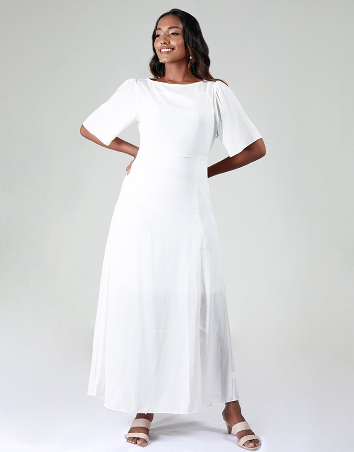 Flared Sleeves Maxi Dress