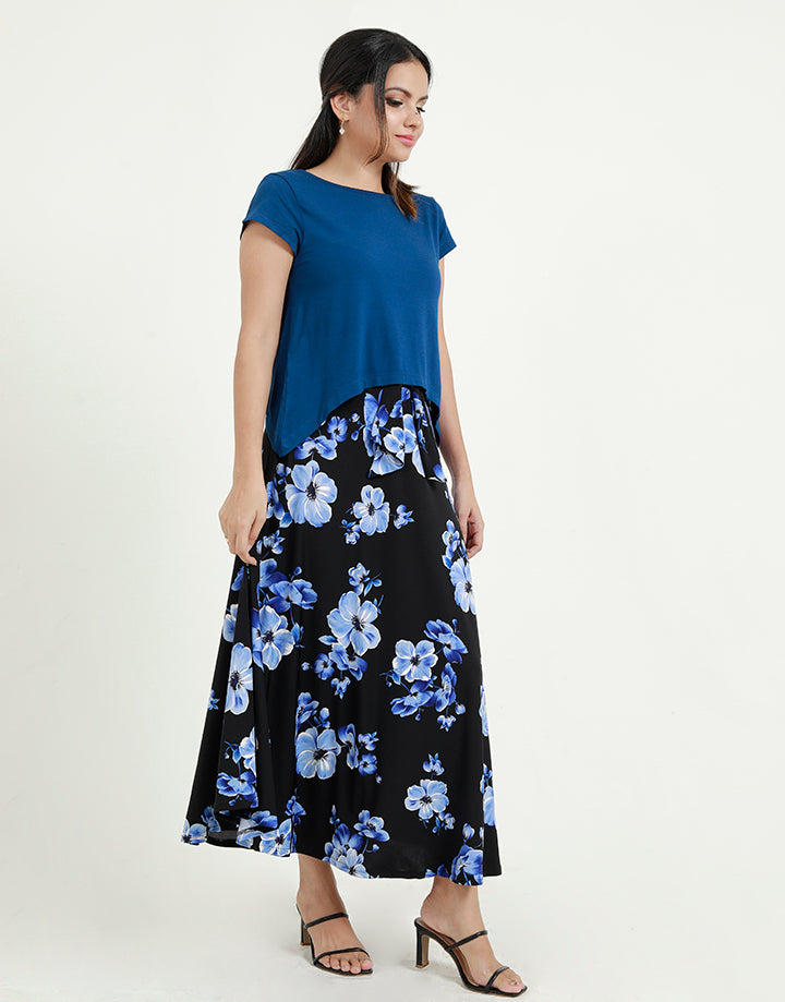 Floral Midaxi Skirt with Tie-up