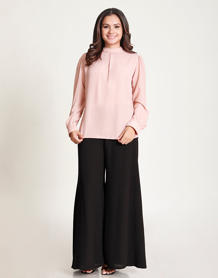High Neck Blouse with Long Sleeves
