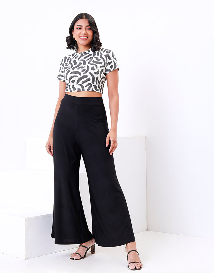 High Waisted Flared Pant