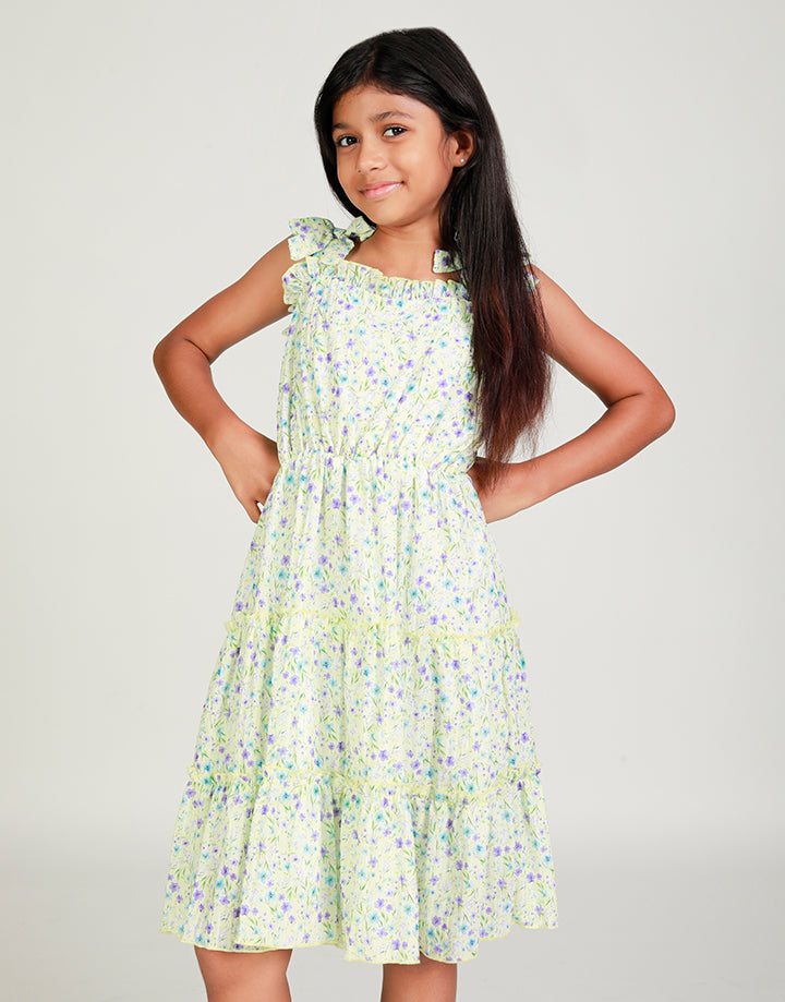 Kids Printed Strappy Dress