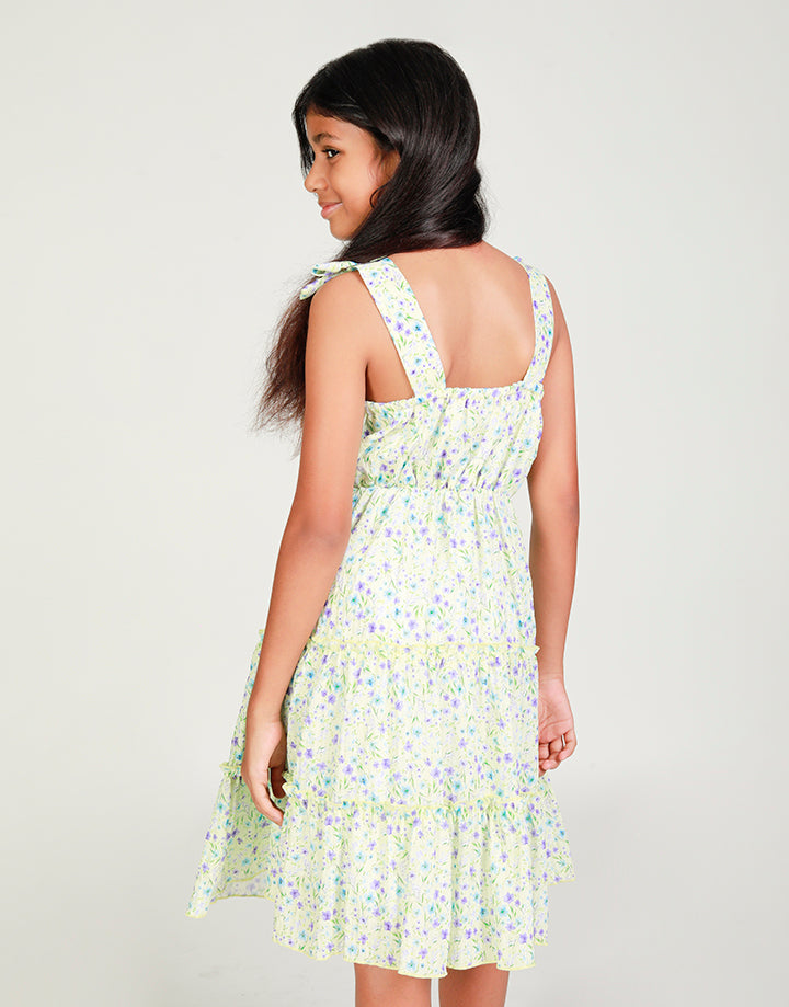 Kids Printed Strappy Dress