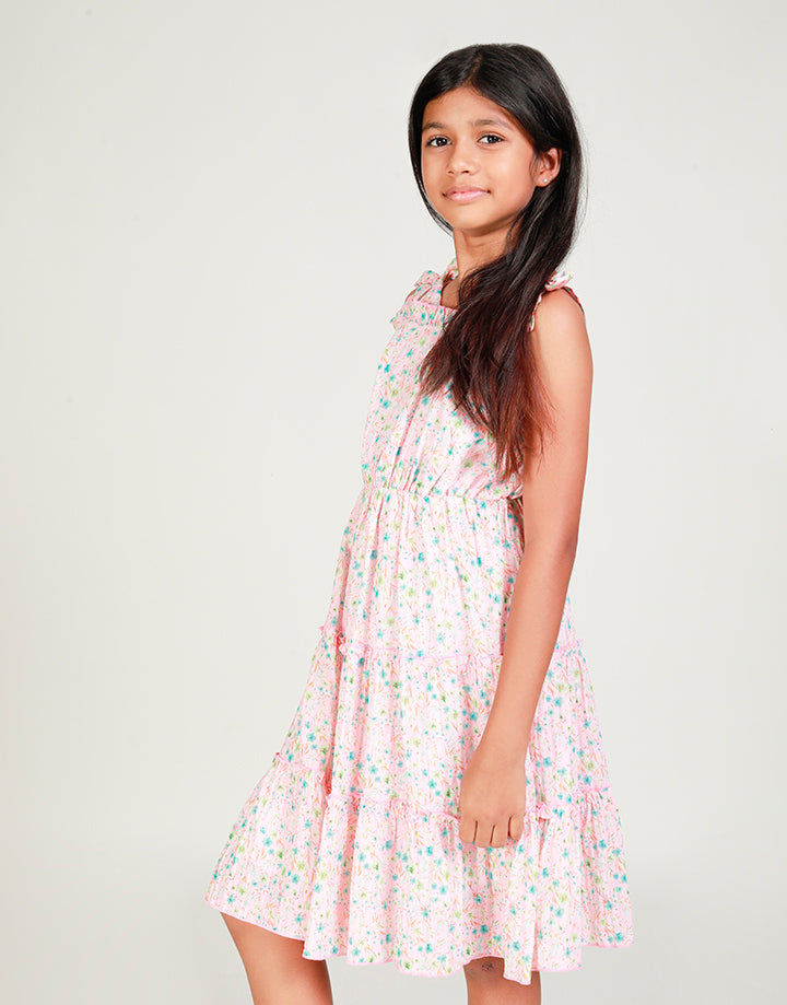 Kids Printed Strappy Dress