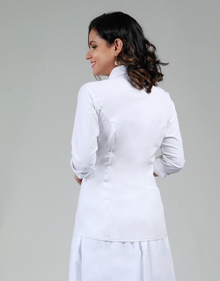 Long Sleeves Shirt with Princess Line Cut