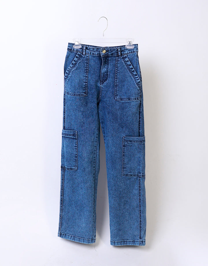 MOODS Cargo Pant Denim with Side Pockets