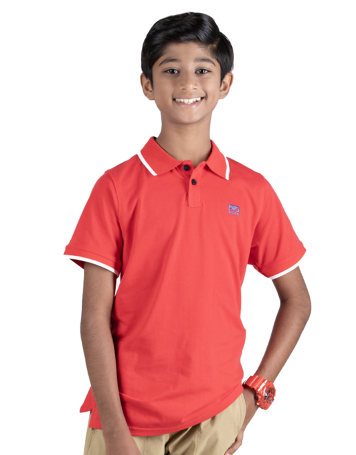 Moose Boys Polo T-Shirt with Single Contrast Tipping