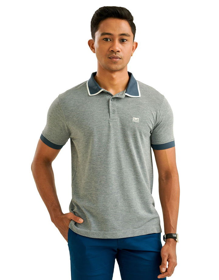 Moose Men’s Marl Seamless Polo T-Shirt