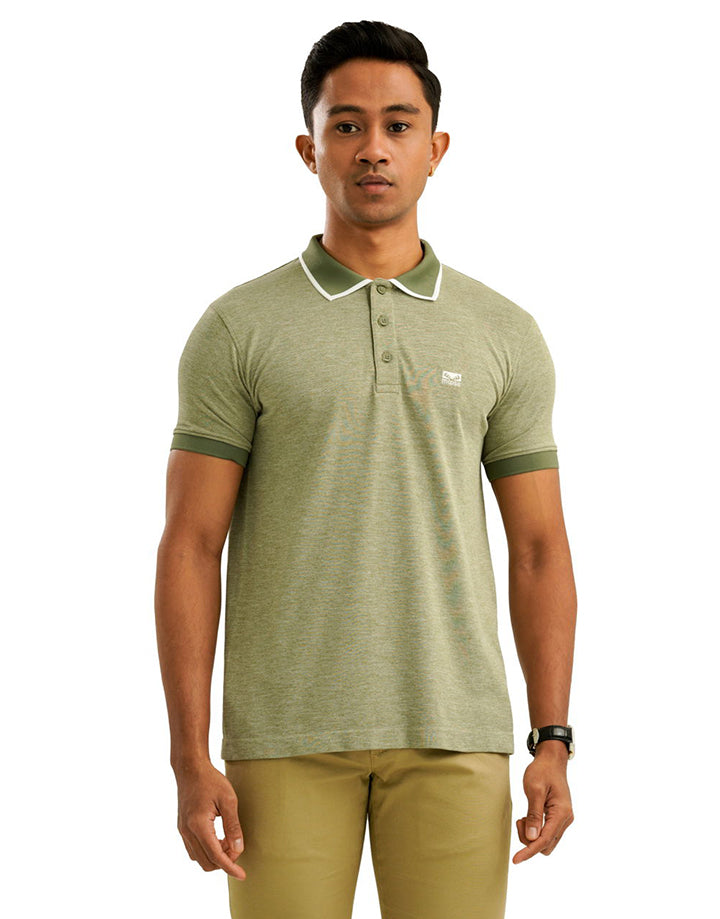 Moose Men’s Marl Seamless Polo T-Shirt