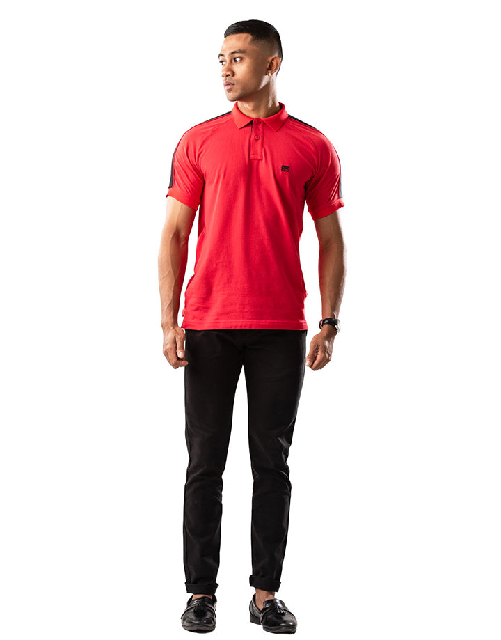 Moose Men’s Edgy Bi – Color Polo T – Shirt