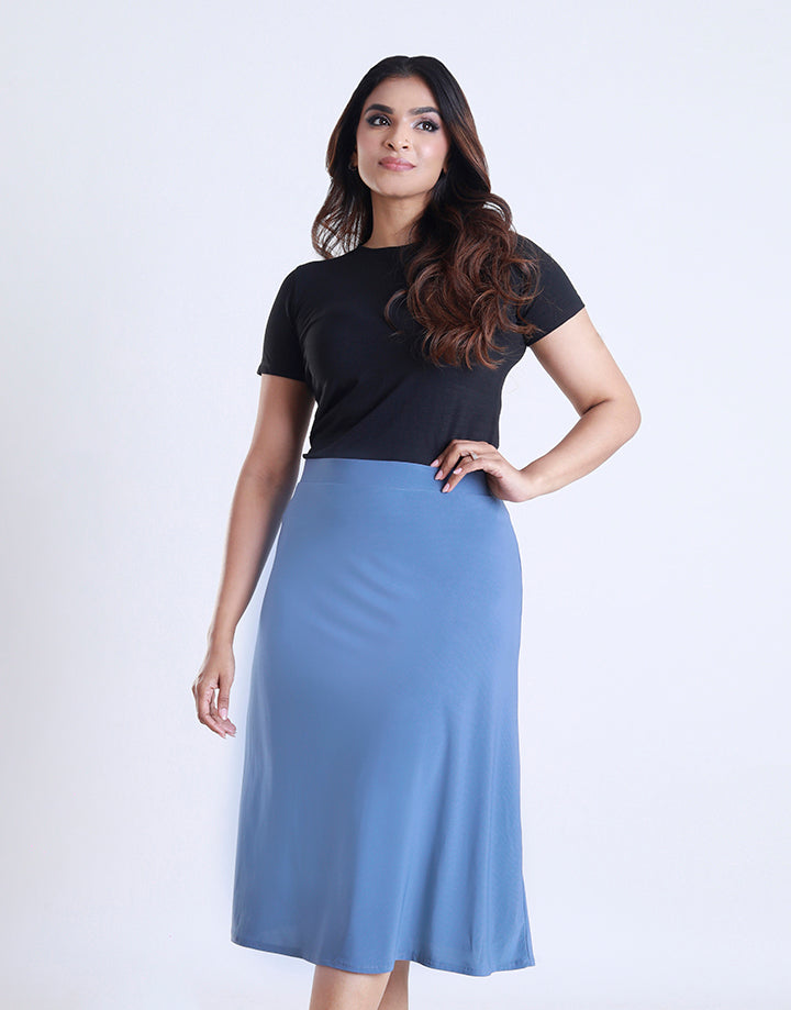 Plain A-Line Skirt Elastic Band