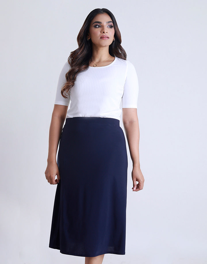 Plain A-Line Skirt Elastic Band