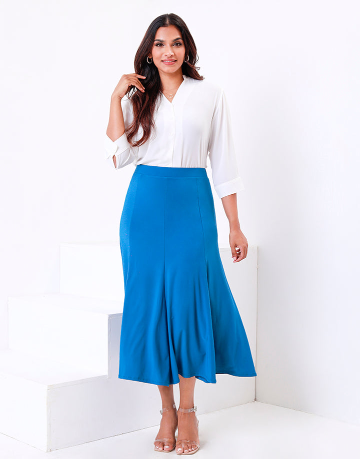 Plain Stretch 8 Pieces Skirt