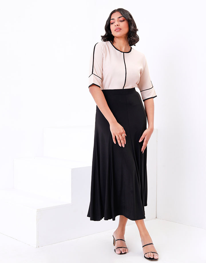 Plain Stretch 8 Pieces Skirt