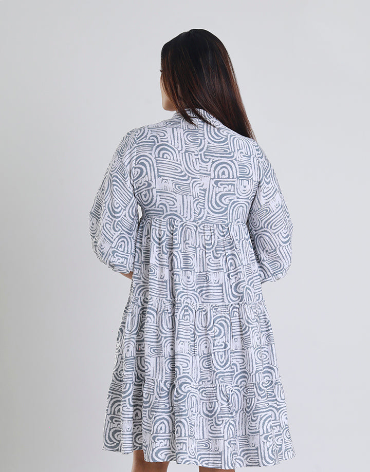 Puff Sleeve Tiered Dress